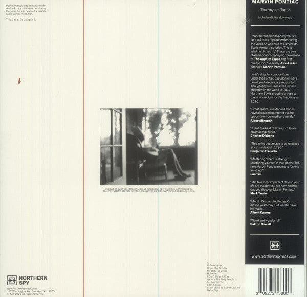 Marvin Pontiac : Marvin Pontiac: The Asylum Tapes (LP, RSD)