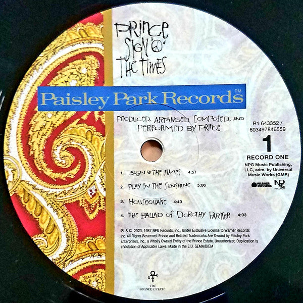 Prince : Sign "O" The Times (2xLP, Album, RE, RM, 180 + 2xLP, Comp, RM, 180 + B)