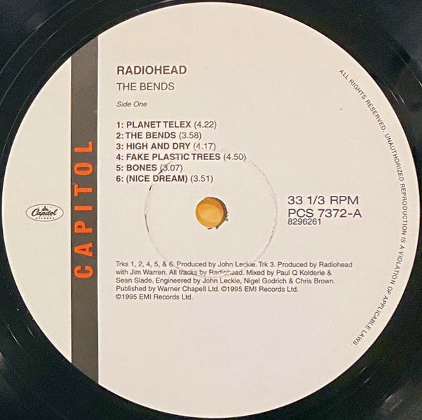 Radiohead : The Bends (LP, Album, Ltd, RE, 180)