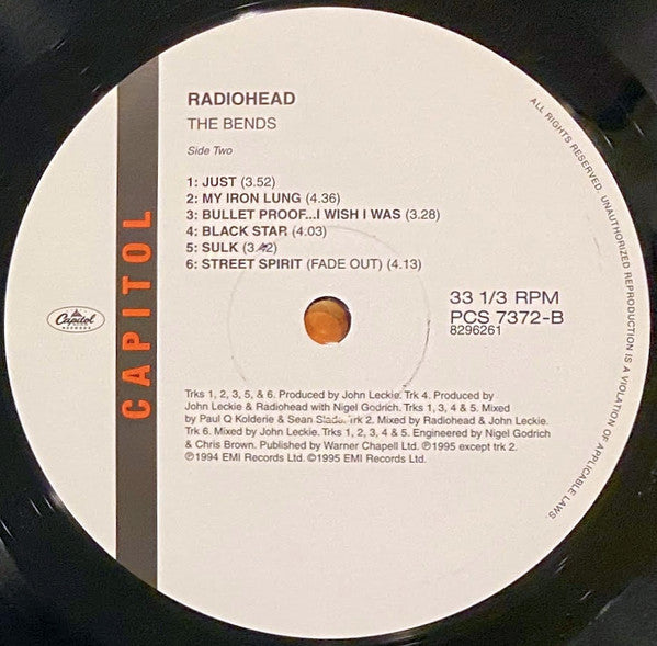 Radiohead : The Bends (LP, Album, Ltd, RE, 180)