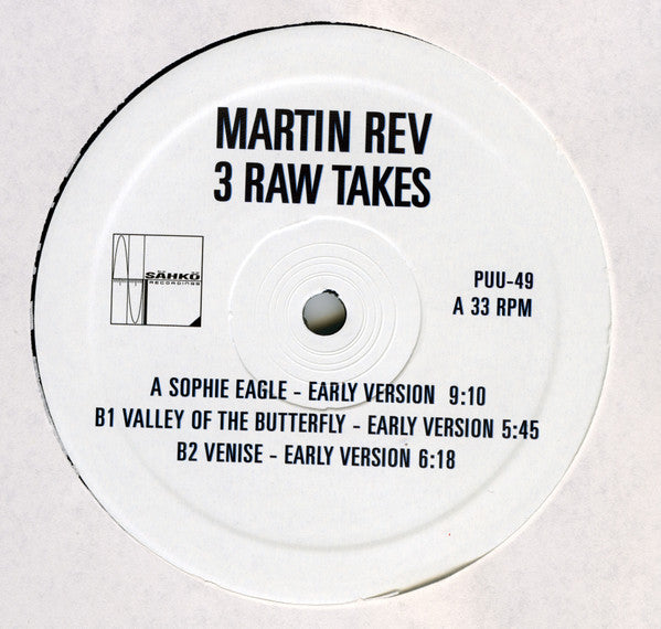 Martin Rev : 3 Raw Takes (12", EP)