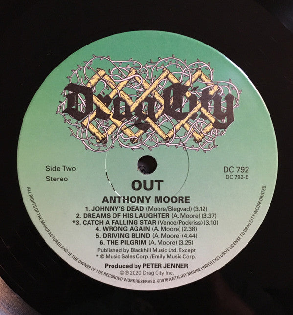 Anthony Moore : Out (LP, Album, RE)