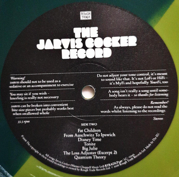 Jarvis* : The Jarvis Cocker Record (LP, Album, Gre + 7", S/Sided, Etch + RSD, Ltd, RE)