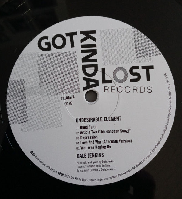 Dale Jenkins : Undesirable Element (LP, Comp, RM)