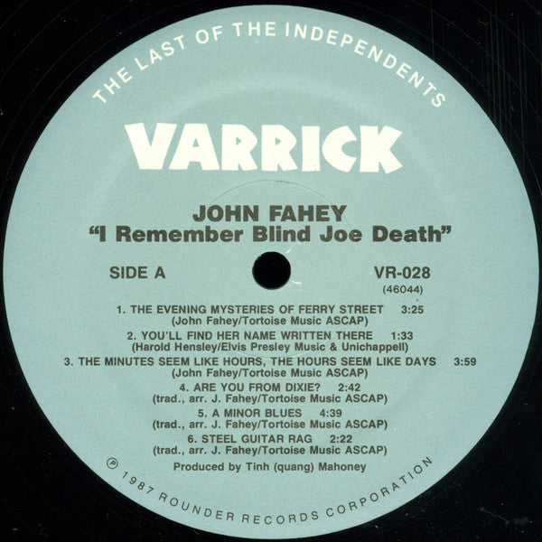 John Fahey : I Remember Blind Joe Death (LP, Album)