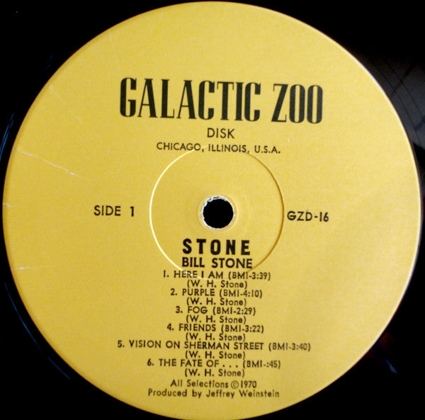 Bill Stone (10) : Stone (LP, Album, RE)