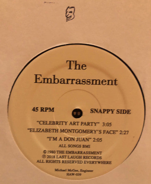 The Embarrassment : The Embarrassment EP (12", EP, RE)