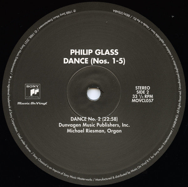 Philip Glass : Dance Nos. 1-5 (2xLP, Album, RE, RM + LP, S/Sided, Album, RE)