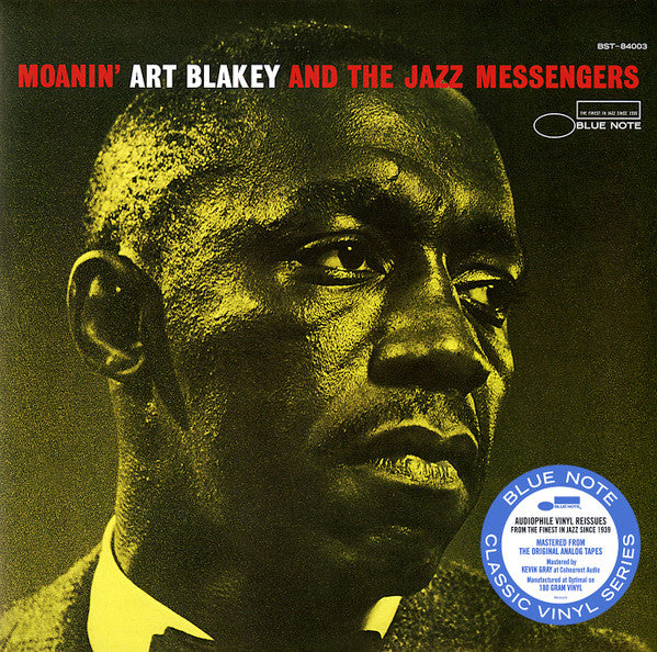 Art Blakey & The Jazz Messengers : Moanin' (LP, Album, RE, 180)