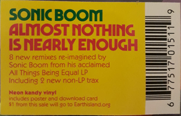 Sonic Boom (2) : Almost Nothing Is Nearly Enough (LP, Album, Ltd, MP, Neo)