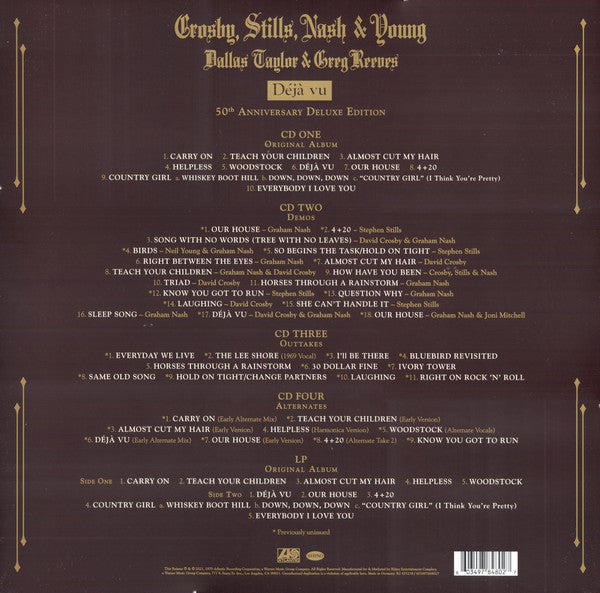 Crosby, Stills, Nash & Young : Déjà Vu (LP, Album, RE, RM + CD, Album, RE, RM + 3xCD + Box)