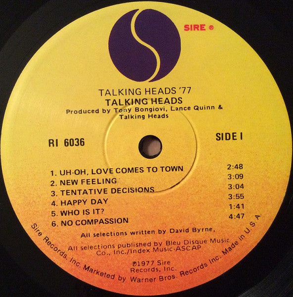 Talking Heads : Talking Heads: 77 (LP, Album, RE, 180)