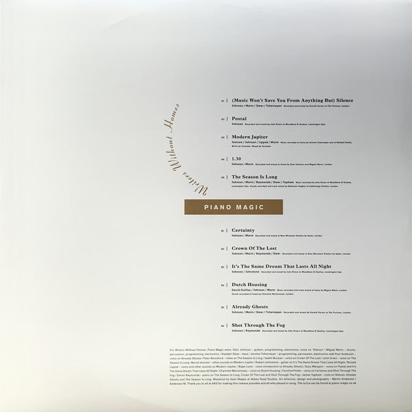 Piano Magic : Writers Without Homes (LP, Album, Ltd, RE)