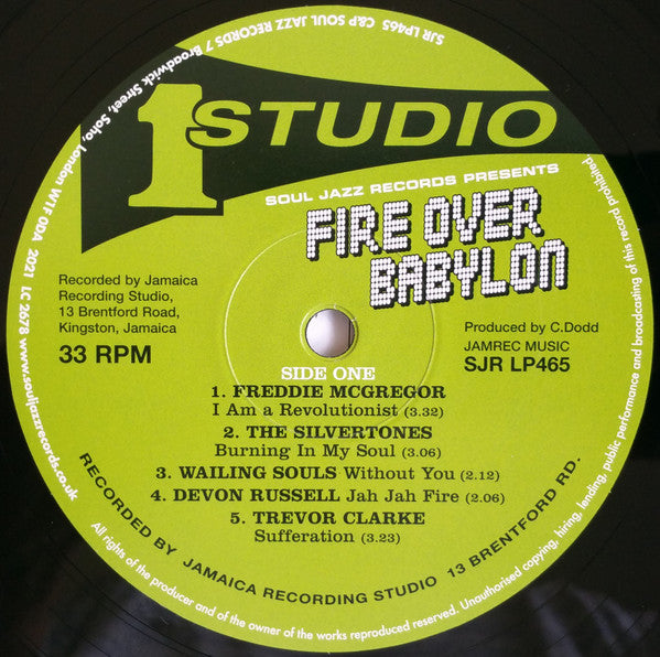 Various : Fire Over Babylon (Dread, Peace And Conscious Sounds At Studio One) (2xLP, Comp, Gat)