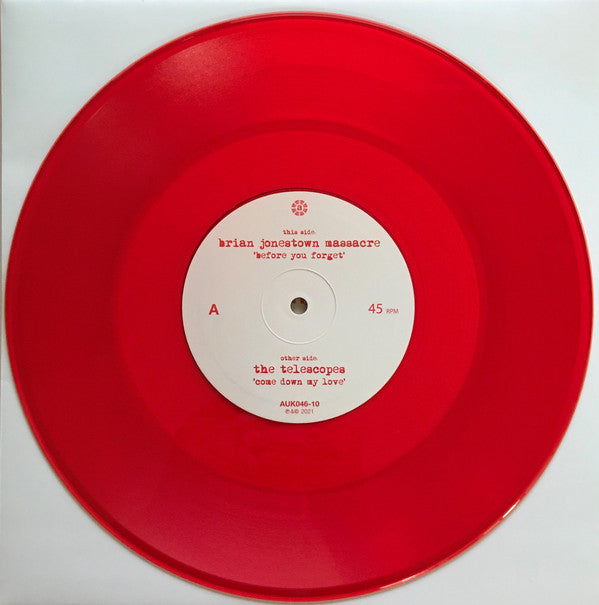 Brian Jonestown Massacre* Vs The Telescopes : Before You Forget / Come Down My Love (10", RSD, Single, Num, Red)