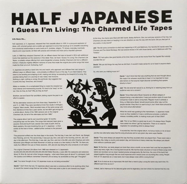 1/2 Japanese : I Guess I'm Living: The Charmed Life Tapes (LP, Album, Ltd, Yel)
