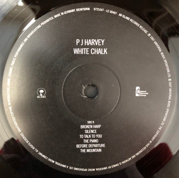 P J Harvey* : White Chalk (12", Album, RE, 180)