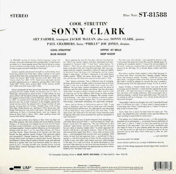 Sonny Clark : Cool Struttin' (LP, Album, RE, 180)