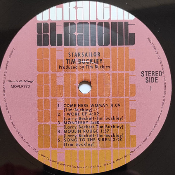 Tim Buckley : Starsailor (LP, Album, RE, 180)