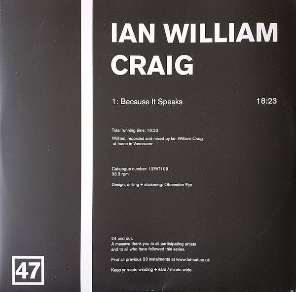 Ian William Craig / Kago : Split Series #24 (12", Ltd, Num)