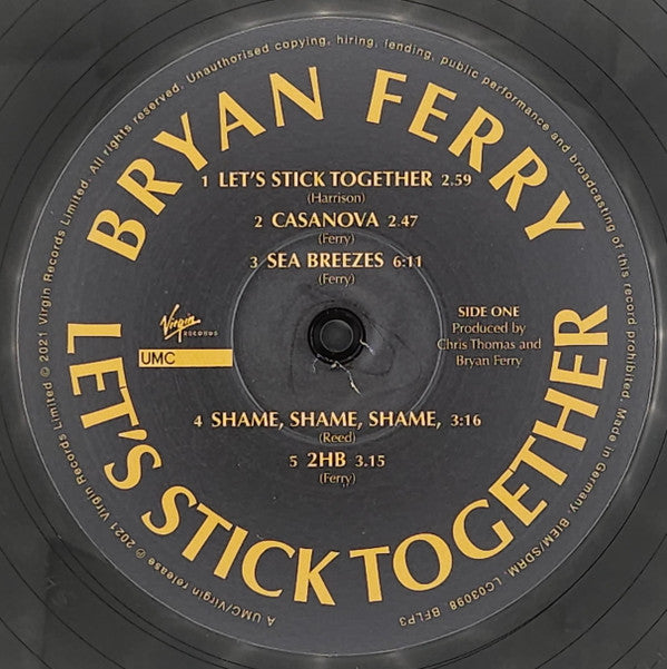 Bryan Ferry : Let's Stick Together (LP, Album, RE, RM, 180)