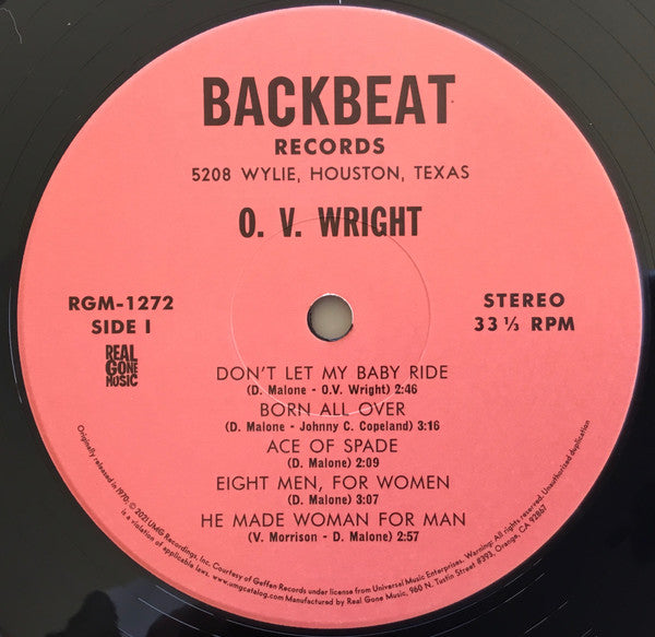 O.V. Wright : A Nickel And A Nail - And - Ace Of Spades (LP, Album, RE, 180)