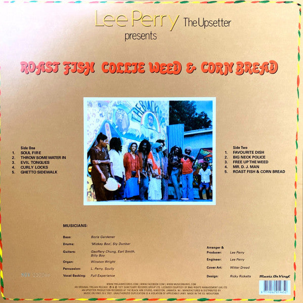 Lee Perry : Roast Fish Collie Weed & Corn Bread (LP, Album, Ltd, Num, RE, Ora)