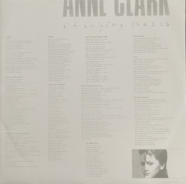 Anne Clark : Changing Places (LP, Album, RE)