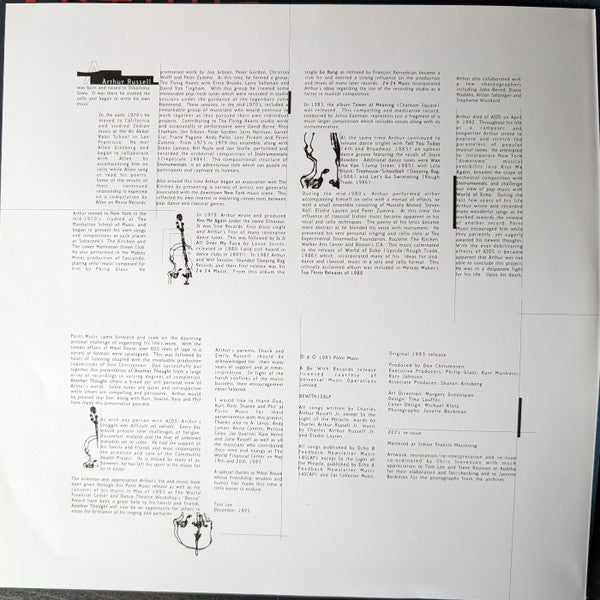 Arthur Russell : Another Thought (2xLP, Album, RE, Gat)