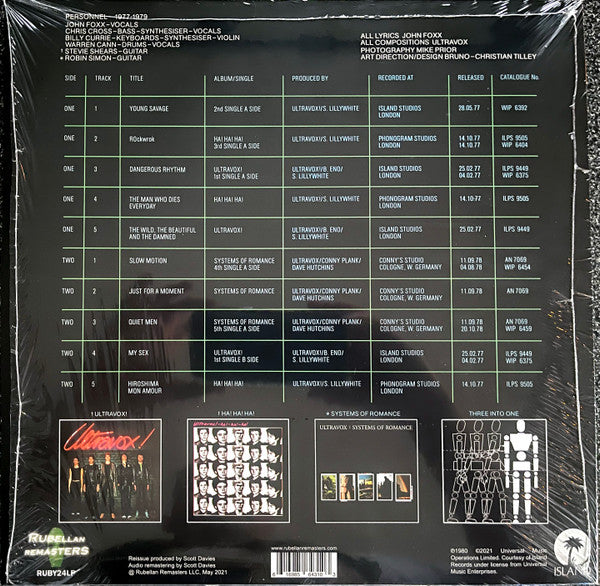 Ultravox : Three Into One (LP, Comp, Ltd, RE, RM, Whi)