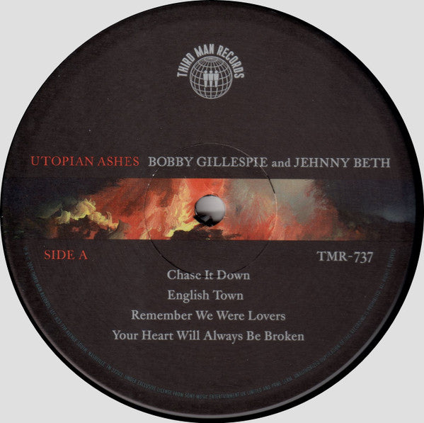 Bobby Gillespie And Jehnny Beth : Utopian Ashes (LP, Album)