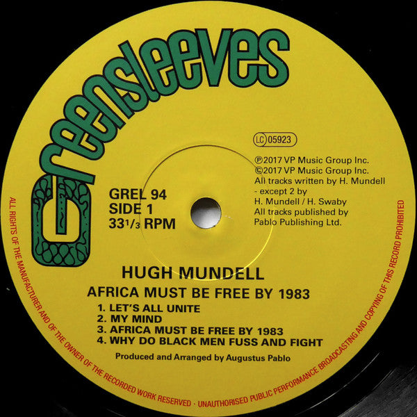 Hugh Mundell : Africa Must Be Free By 1983. (LP, Album, RE)