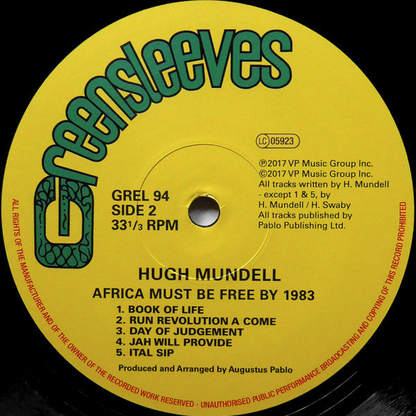 Hugh Mundell : Africa Must Be Free By 1983. (LP, Album, RE)