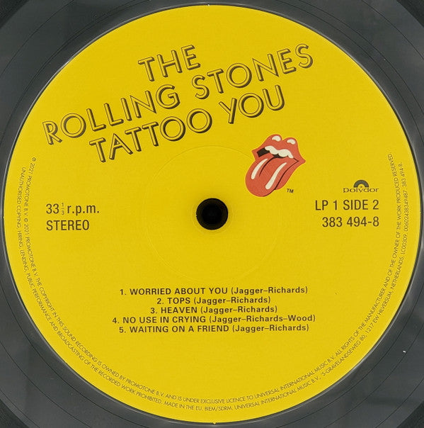 The Rolling Stones : Tattoo You (LP, Album, RE, RM, 180 + LP, 180 + Dlx, Gat)