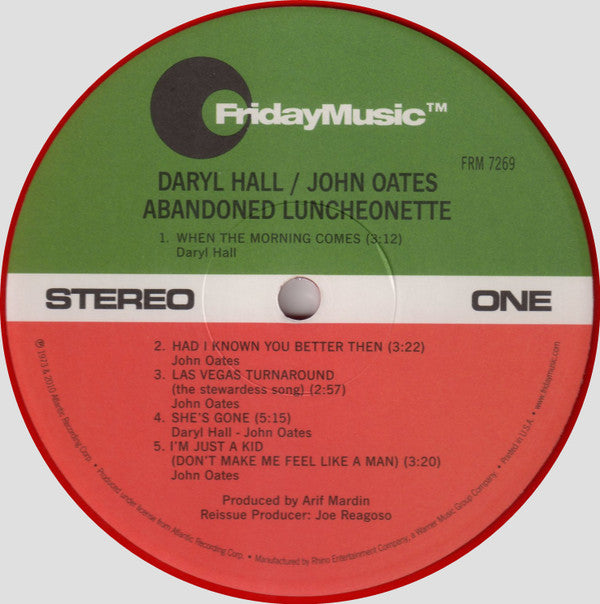 Daryl Hall / John Oates* : Abandoned Luncheonette (LP, Album, Ltd, RE, RM, Red)