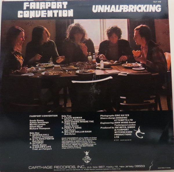 Fairport Convention : Unhalfbricking (LP, Album, RE)