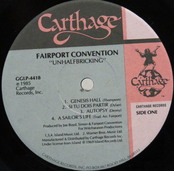 Fairport Convention : Unhalfbricking (LP, Album, RE)