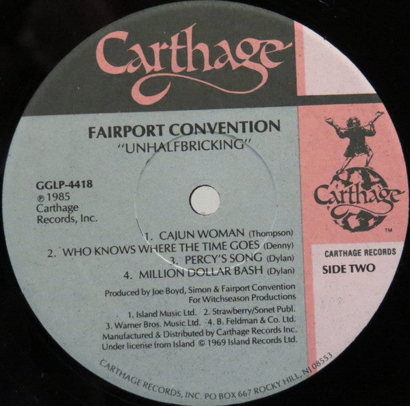 Fairport Convention : Unhalfbricking (LP, Album, RE)