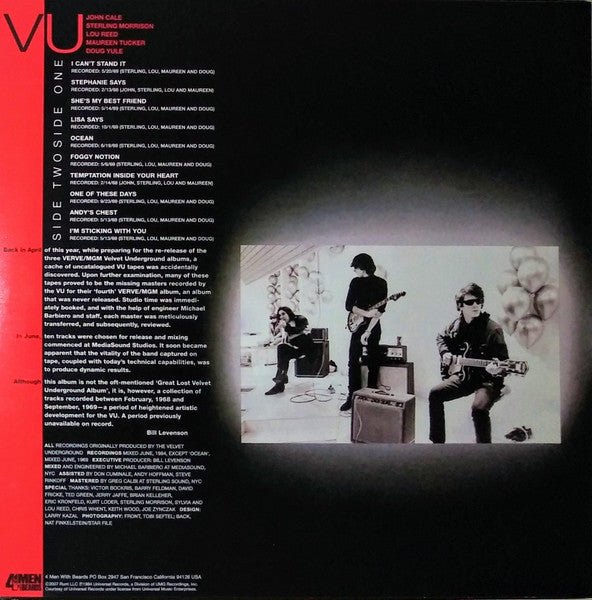 The Velvet Underground : VU (LP, Album, RE)