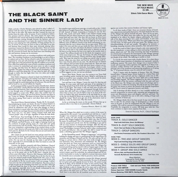 Mingus* : The Black Saint And The Sinner Lady (LP, Album, RE, 180)