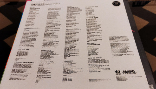 The Weirdos : Weird World 1977-1981 (LP, Comp, Ltd, RE, Pin)