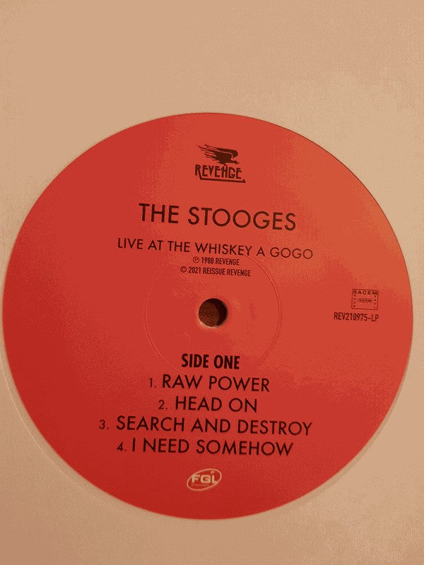 The Stooges : Live At The Whiskey A Gogo (LP, Album, RE, Whi)