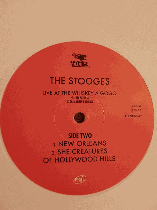 The Stooges : Live At The Whiskey A Gogo (LP, Album, RE, Whi)