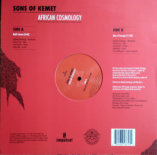Sons Of Kemet : African Cosmology (12", RSD, Single)