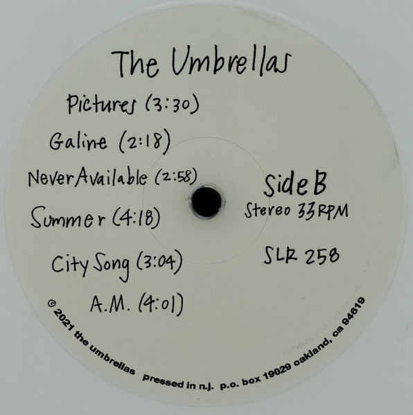 The Umbrellas (2) : The Umbrellas (LP, Album, Ltd, Whi)