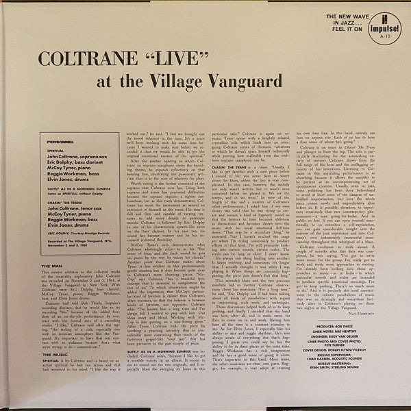 Coltrane* : "Live" At The Village Vanguard (LP, Album, RE, 180)