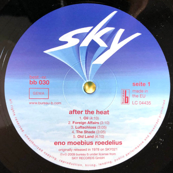 Brian Eno, Dieter Moebius, Hans-Joachim Roedelius : After The Heat (LP, Album, RE, RM)