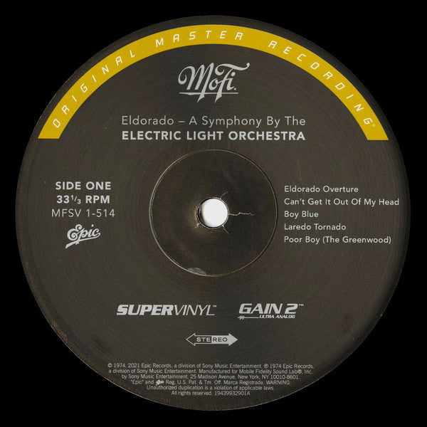 Electric Light Orchestra : Eldorado - A Symphony By The Electric Light Orchestra (LP, Album, Num, RE, RM, S/Edition, 180)