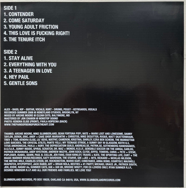 The Pains Of Being Pure At Heart : The Pains Of Being Pure At Heart (LP, Album, Ltd, RE, Whi)