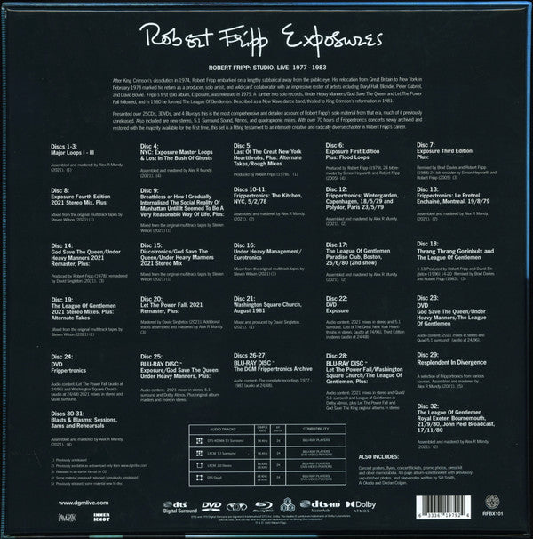 Robert Fripp : Exposures (Box, Comp + 25xCD + 3xDVD-A, Quad, Multichannel + )